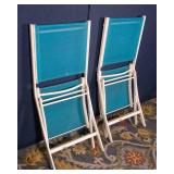 Set of Two Metal Beach Folding Chairs
