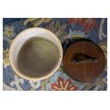 Ruckel’s 3-Gallon Stoneware Crock with Wooden Lid