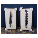 Set of Two Feather Art Prints