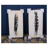 Set of Two Feather Art Prints