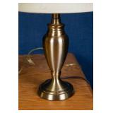 Set of Three Gold Tone Lamps