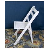 Vintage Wooden White Folding Chair