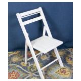 Vintage Wooden White Folding Chair