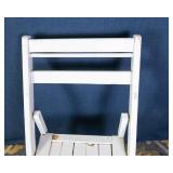 Vintage Wooden White Folding Chair