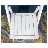 Vintage Wooden White Folding Chair
