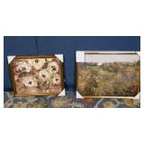 Set of 2 Threshold Brand Artwork Pieces with Gold Frames