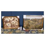 Set of 2 Threshold Brand Artwork Pieces with Gold Frames