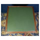 Mid-Century Modern Folding Table – Green Naugahyde Top & Walnut Frame