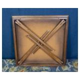 Mid-Century Modern Folding Table – Green Naugahyde Top & Walnut Frame