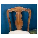 Lea Industries Wooden Chair with Pink Gingham Upholstered Seat