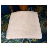 Lea Industries Wooden Chair with Pink Gingham Upholstered Seat