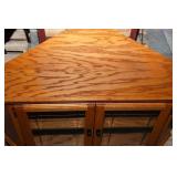 Corner Media Cabinet with Glass Doors