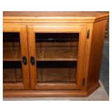 Corner Media Cabinet with Glass Doors