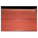 Red Painted Hutch with Open Shelving – 74" Tall