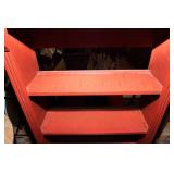 Red Painted Hutch with Open Shelving – 74" Tall