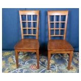 Set of 2 Engineered Wood Chairs