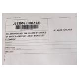 Set of 4 Golden Odyssey 14K Plated 8" Paperclip Lariat Bracelets