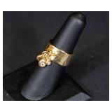 Set of 3 Golden Odyssey 14K Gold Plated CZ Rings – Size 7