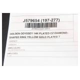 Set of 3 Golden Odyssey 14K Gold Plated CZ Rings – Size 7