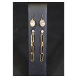Set of Two Earrings – Golden Odyssey BRNZ/14KY Plated