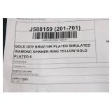 Set of 2 Golden Odyssey 14K Gold Plated CZ Rings – Size 6