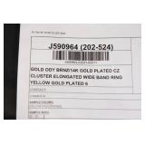 Set of 2 Golden Odyssey 14K Gold Plated CZ Rings – Size 6