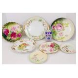 Set of 7 Vintage Floral Decorative Plates