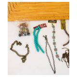 Beads and Wooden Bead Tray