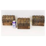 Three Small Decorative Trunks