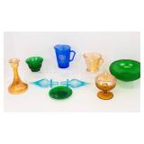 Variety of Colored Glassware