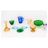 Variety of Colored Glassware