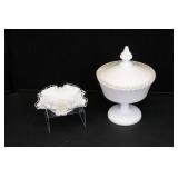 Vintage Fenton Silver Crest Candy Dishes – Set of 2