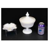 Vintage Fenton Silver Crest Candy Dishes – Set of 2