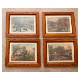 Four Currier & Ives "American Homestead" Prints - Four Seasons Collection
