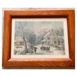 Four Currier & Ives "American Homestead" Prints - Four Seasons Collection