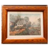 Four Currier & Ives "American Homestead" Prints - Four Seasons Collection