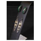 Set of Two Pairs of Nature-Inspired Sterling Earrings