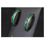 Set of Two Pairs of Nature-Inspired Sterling Earrings