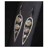 Set of Two Pairs of Nature-Inspired Sterling Earrings