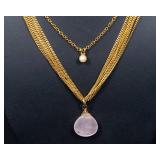 Set of Two Gold-Tone Necklaces