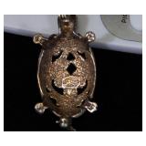 Set of Two Sterling Silver Brooches – Turtle & Ladybug