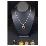 Set of 4 Lia Sophia Pendants with Unbranded Thick Chain