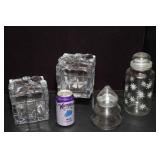 Set of 4 Christmas-Themed Decorative Jars