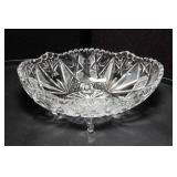 Cut Glass Serving Ware - 11 Pieces