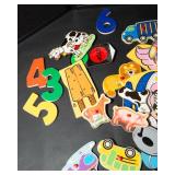 Upcycled Wooden Puzzle Piece Magnets – Set of Assorted