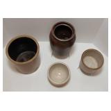 Set of Four Vintage Crocks