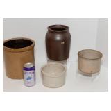 Set of Four Vintage Crocks