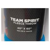 University of Kansas Jayhawks Team Spirit Fleece Throws – Set of 4, New