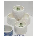 Set of 25 Napkin Rings – Ceramic, Amber Glass, and Shell