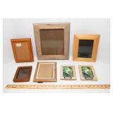 Set of 7 Wooden & Wood-Like Picture Frames